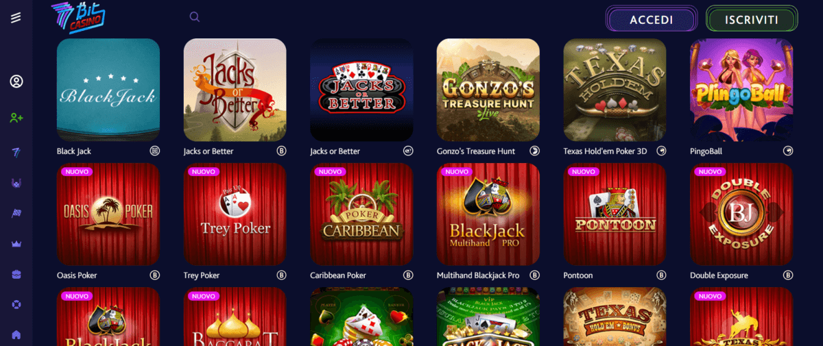 7BitCasino Giochi