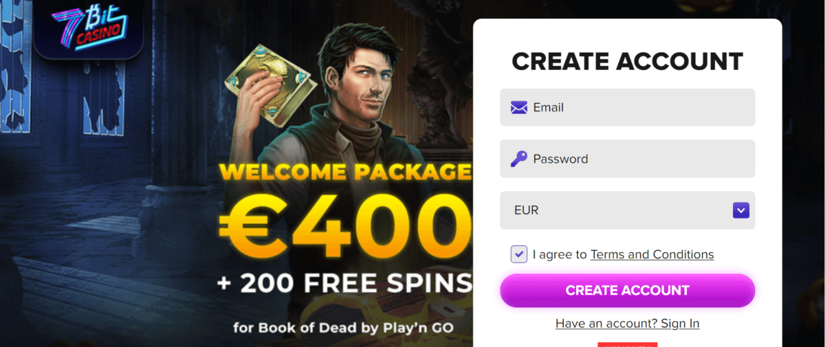 7BitCasino Registrazione
