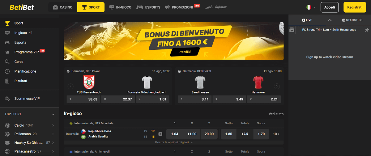 Betibet Scommesse
