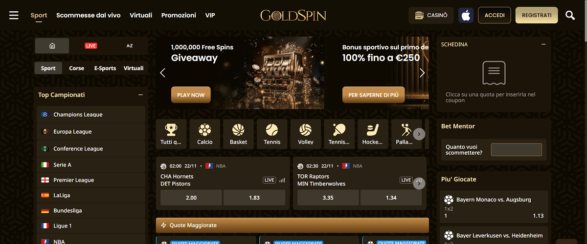 GoldSpin Scommesse
