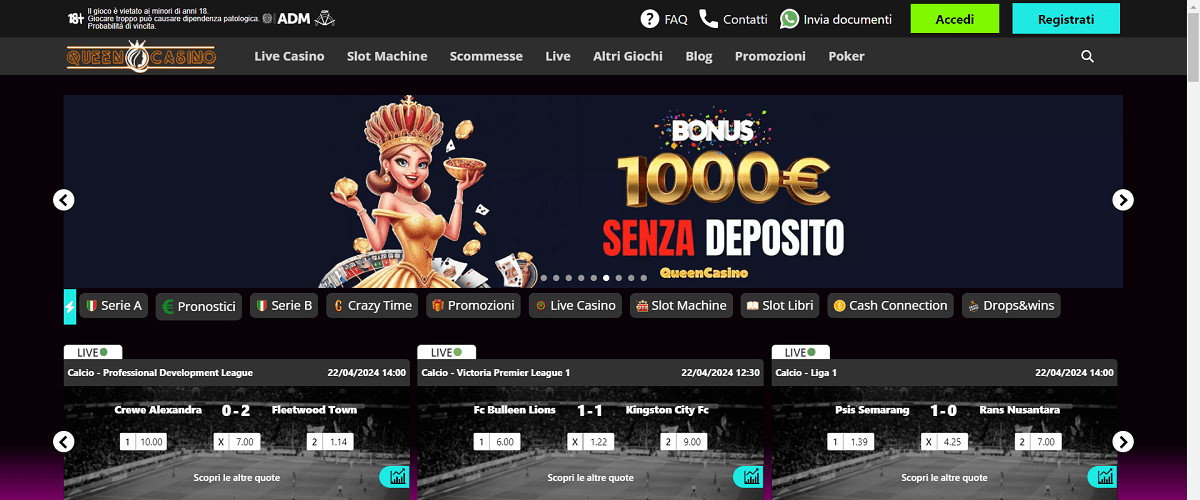 casino con 100 euro di bonus senza deposito