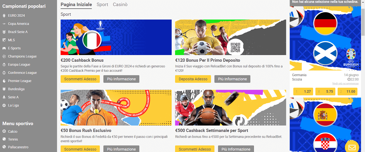 Reloadbet Promozioni