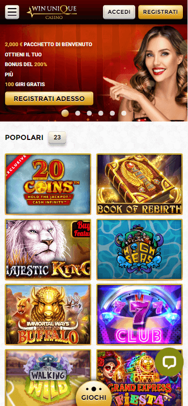 UniqueCasino Mobile