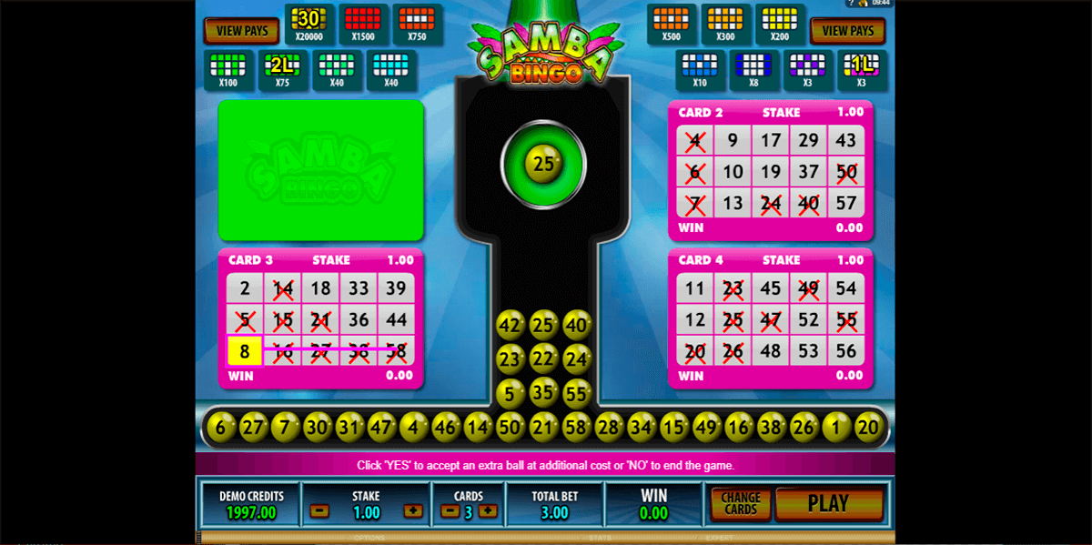 samba bingo microgaming